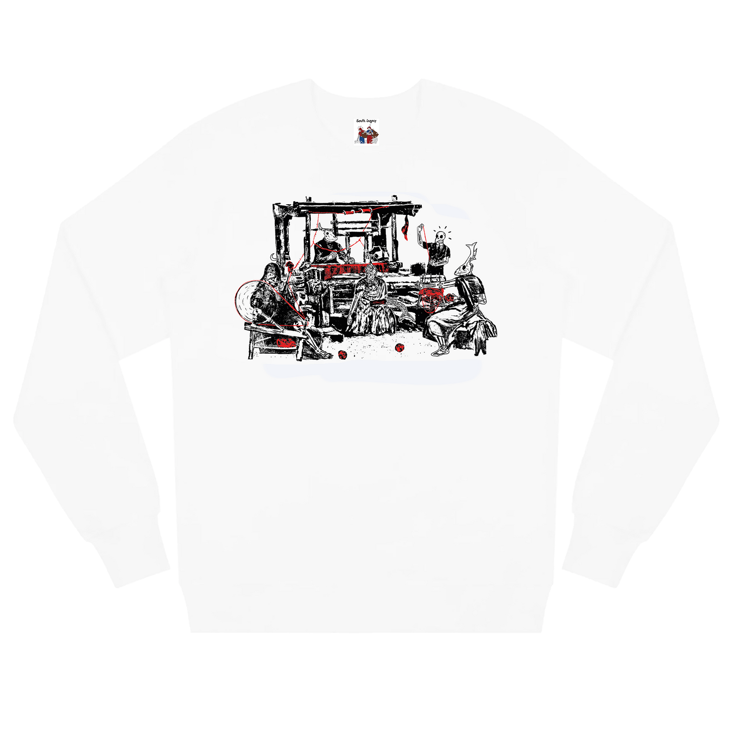 "The Red Birth" Graphic Crewneck Front Print
