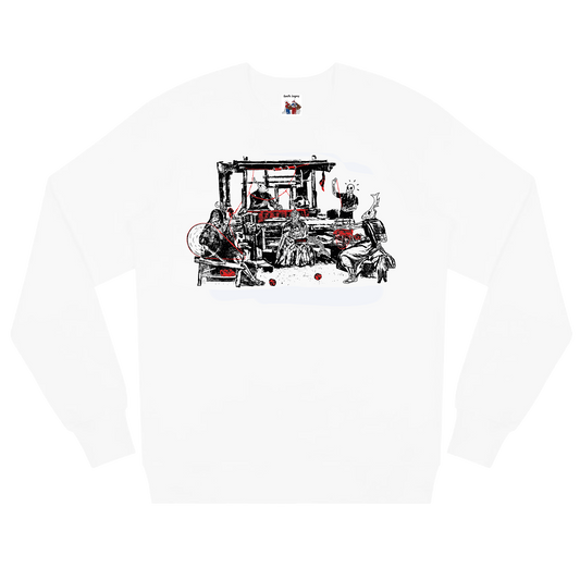 "The Red Birth" Graphic Crewneck Front Print